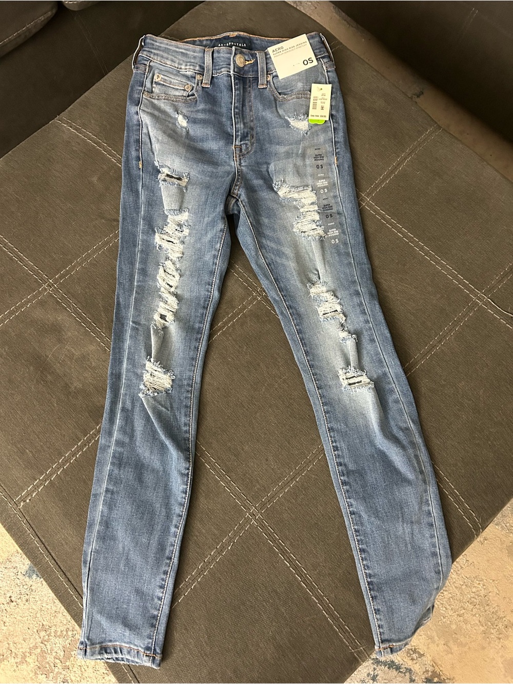 Aeropostale Light Blue Distressed Skinny Jeans